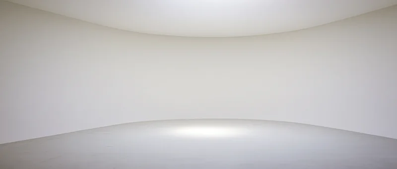 Curved white walls and ceiling forming a seamless empty interior space