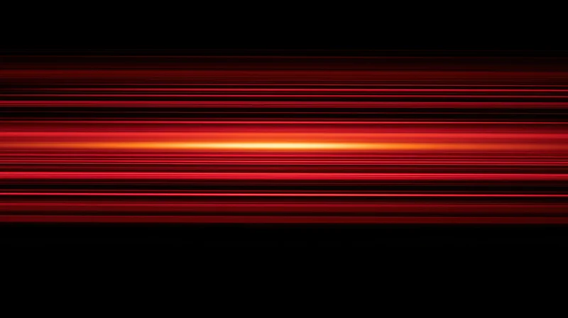 Horizontal red and orange light stripes glowing against black background