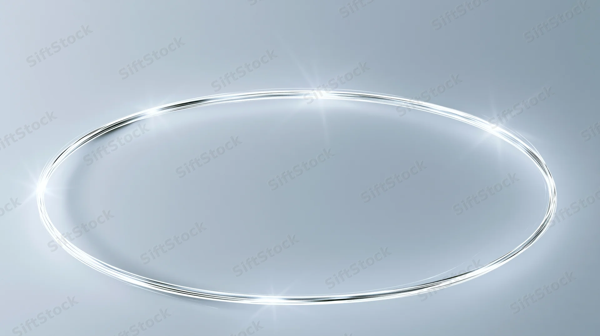A glowing circular ring with bright highlights on a gradient background