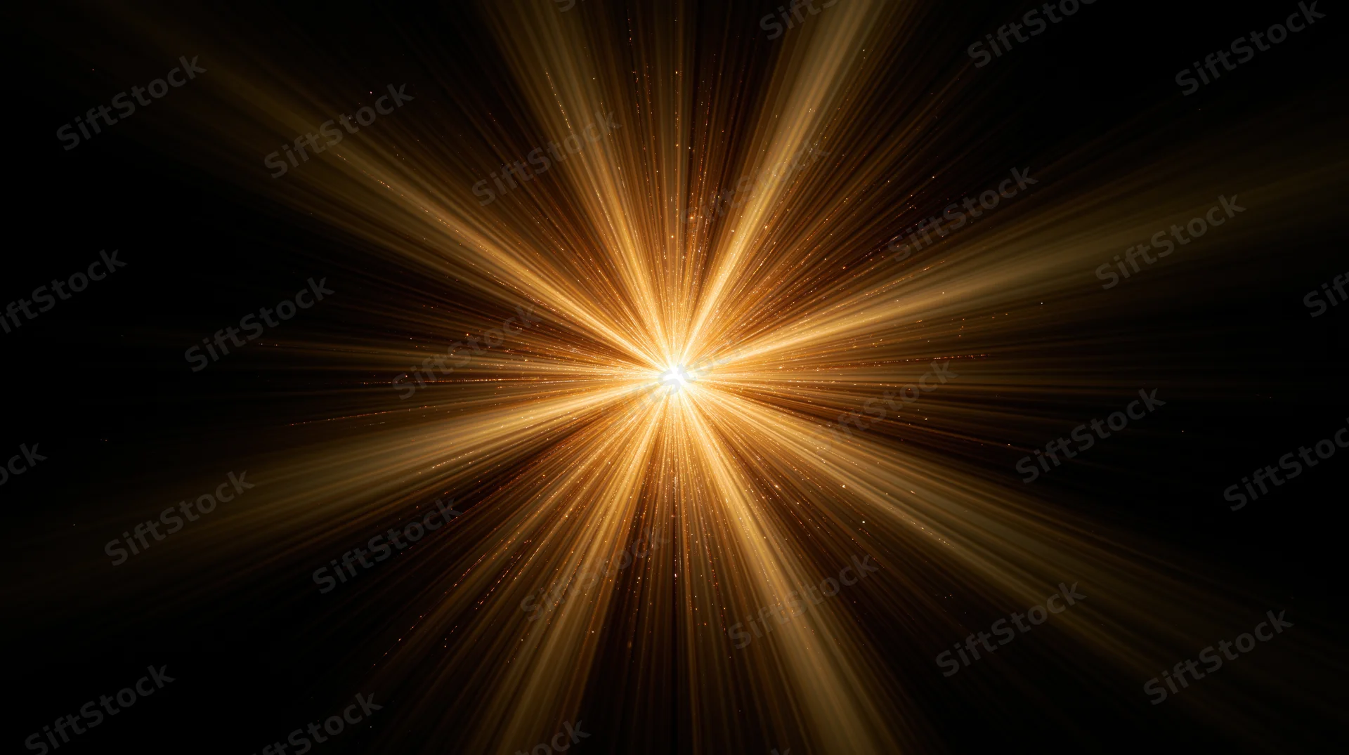 Radiant golden light burst emanating from center against dark background