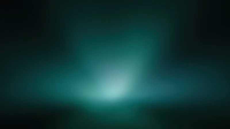 Abstract teal and green gradient with soft glow in center, blurred background