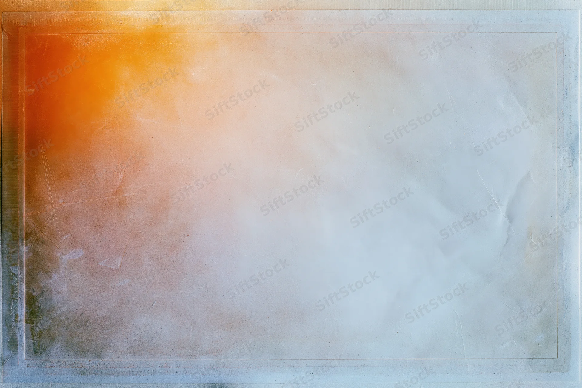 Blank scanned film slide texture with orange to white gradient and visible wear marks