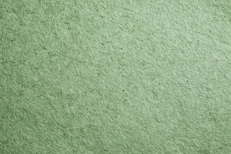 Close-up flat lay of a sheet of recycled green paper filling the frame