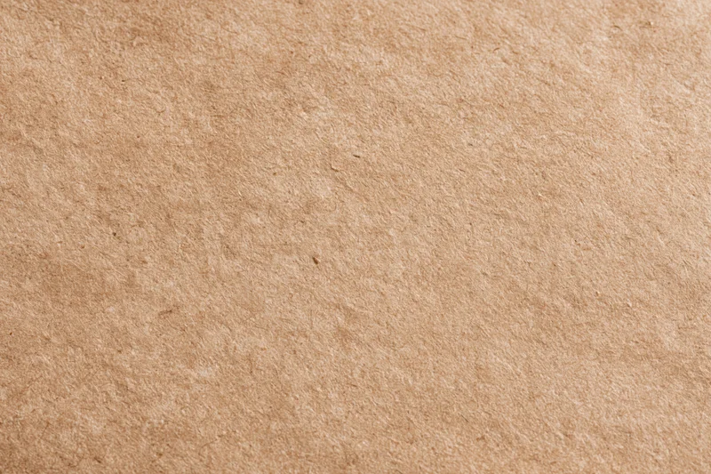 Close-up flat lay of plain kraft cardboard surface filling the frame