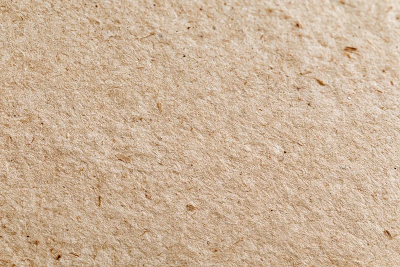 Close-up flat lay of recycled kraft cardboard surface filling the frame