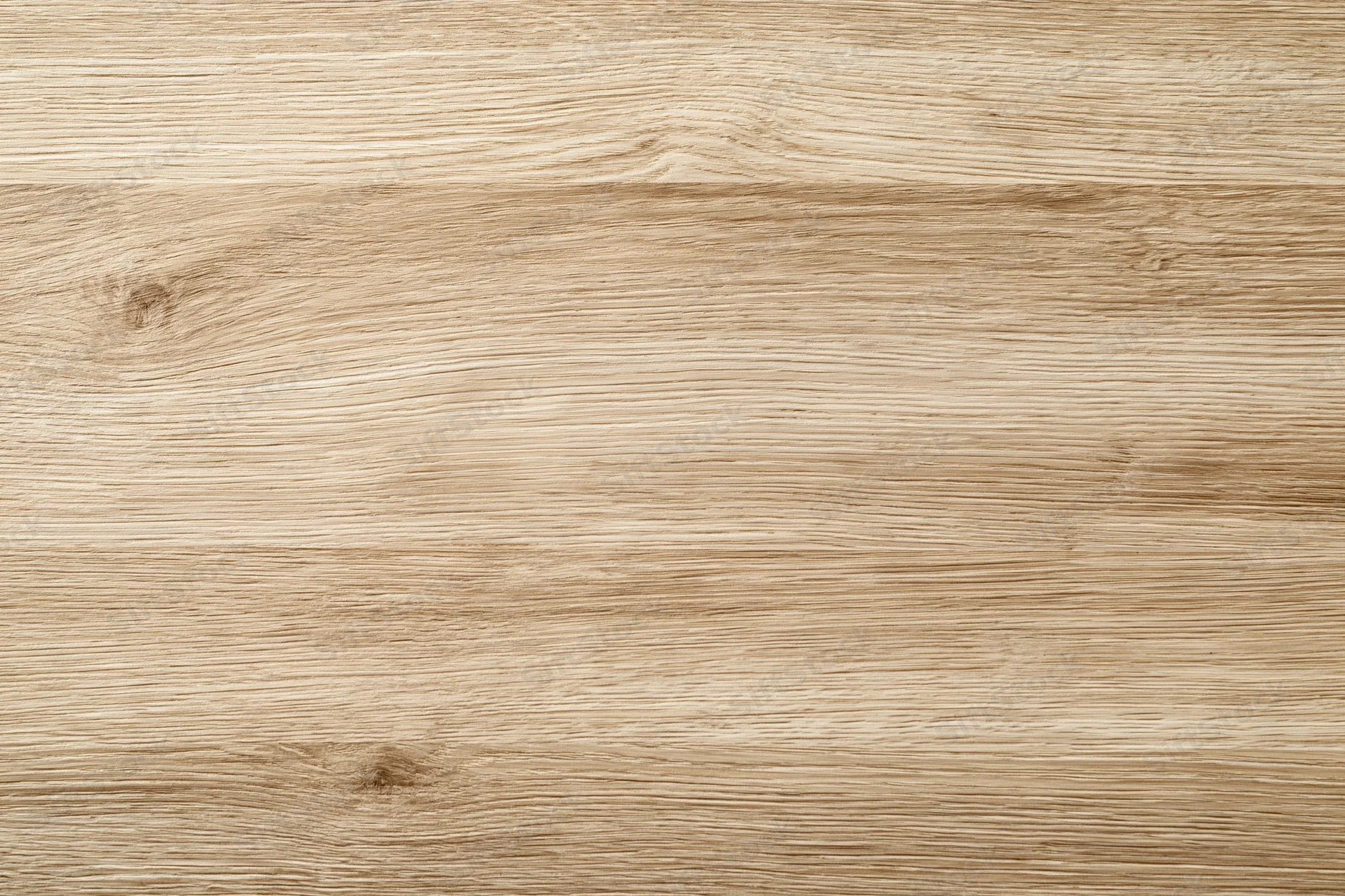Close-up flat lay of light oak wood surface showing natural grain and texture