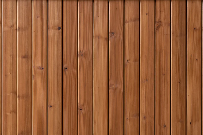 Vertical wooden wall cladding panels arranged in a flat close-up view