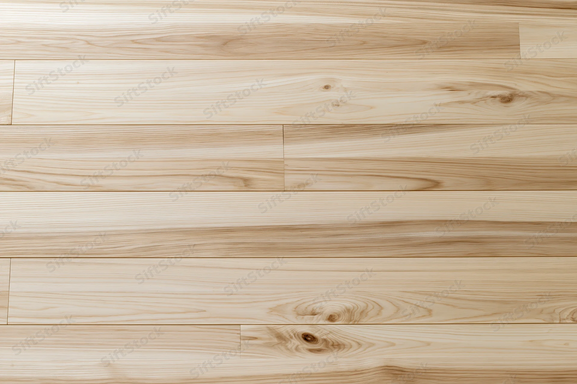 Light blonde hardwood floor planks arranged horizontally filling the frame