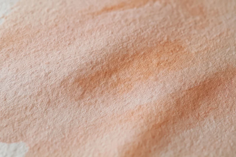 Close-up of watercolor paint texture on canvas surface