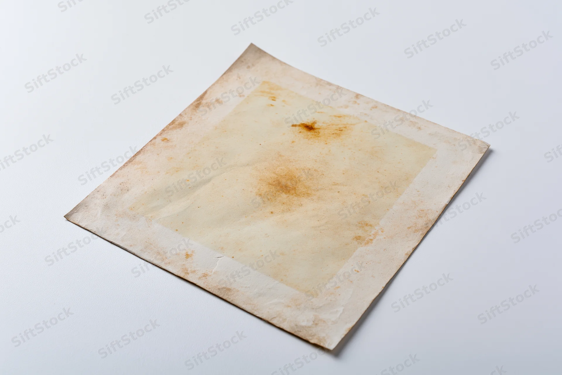 Vintage photo print border lying flat on white background