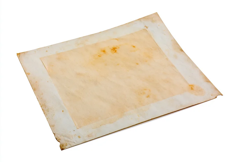 Vintage photo print border lying flat on white background
