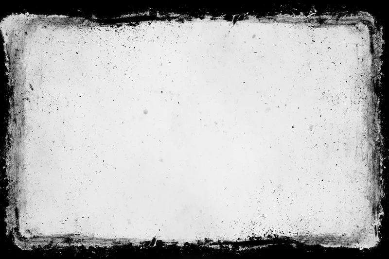 Aged paper texture with heavy black ink grunge border and rough edges