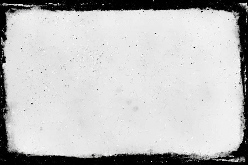 Aged paper texture with heavy black ink grunge border and rough edges
