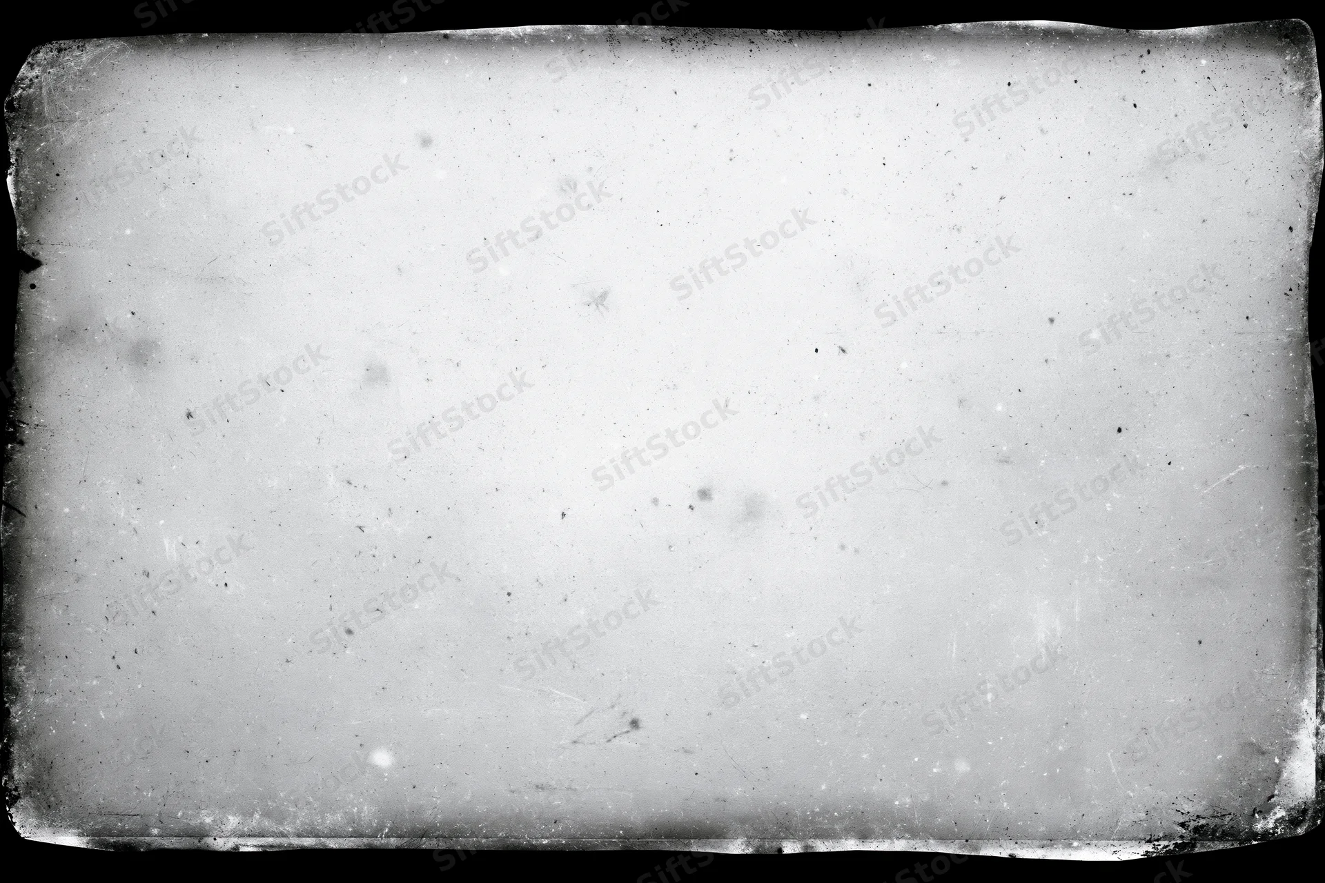 Aged film frame texture with distressed edges and speckled surface