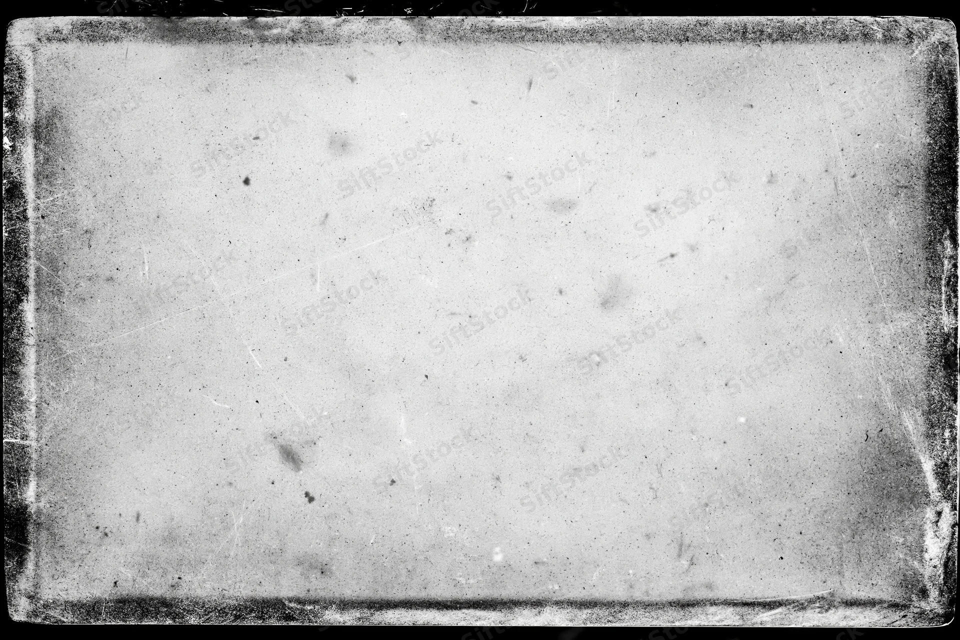 Blank aged film frame with overexposed texture and distressed border
