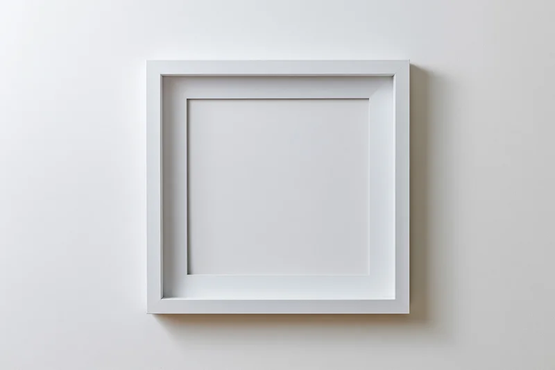 White Square Frame: A Minimalist Nested Wall Art Concept