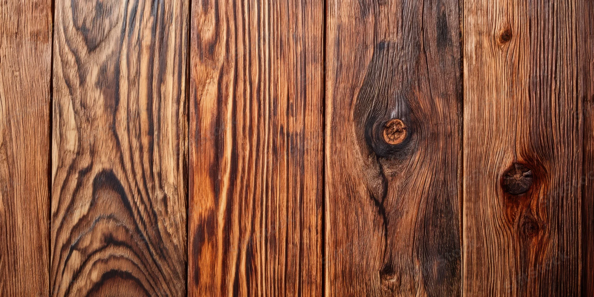 Close-up of weathered wooden planks arranged vertically showing natural grain and knots