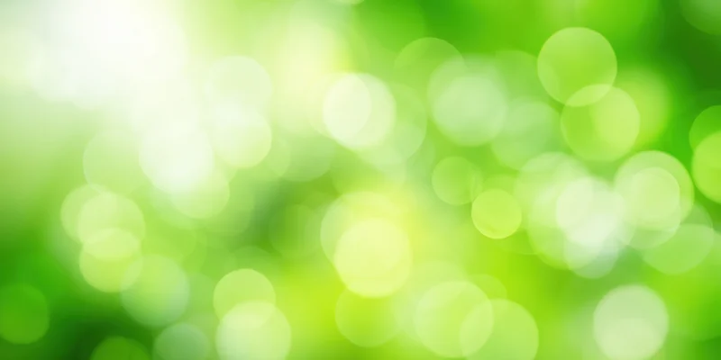Bright green bokeh background with soft focus and sunlit glow