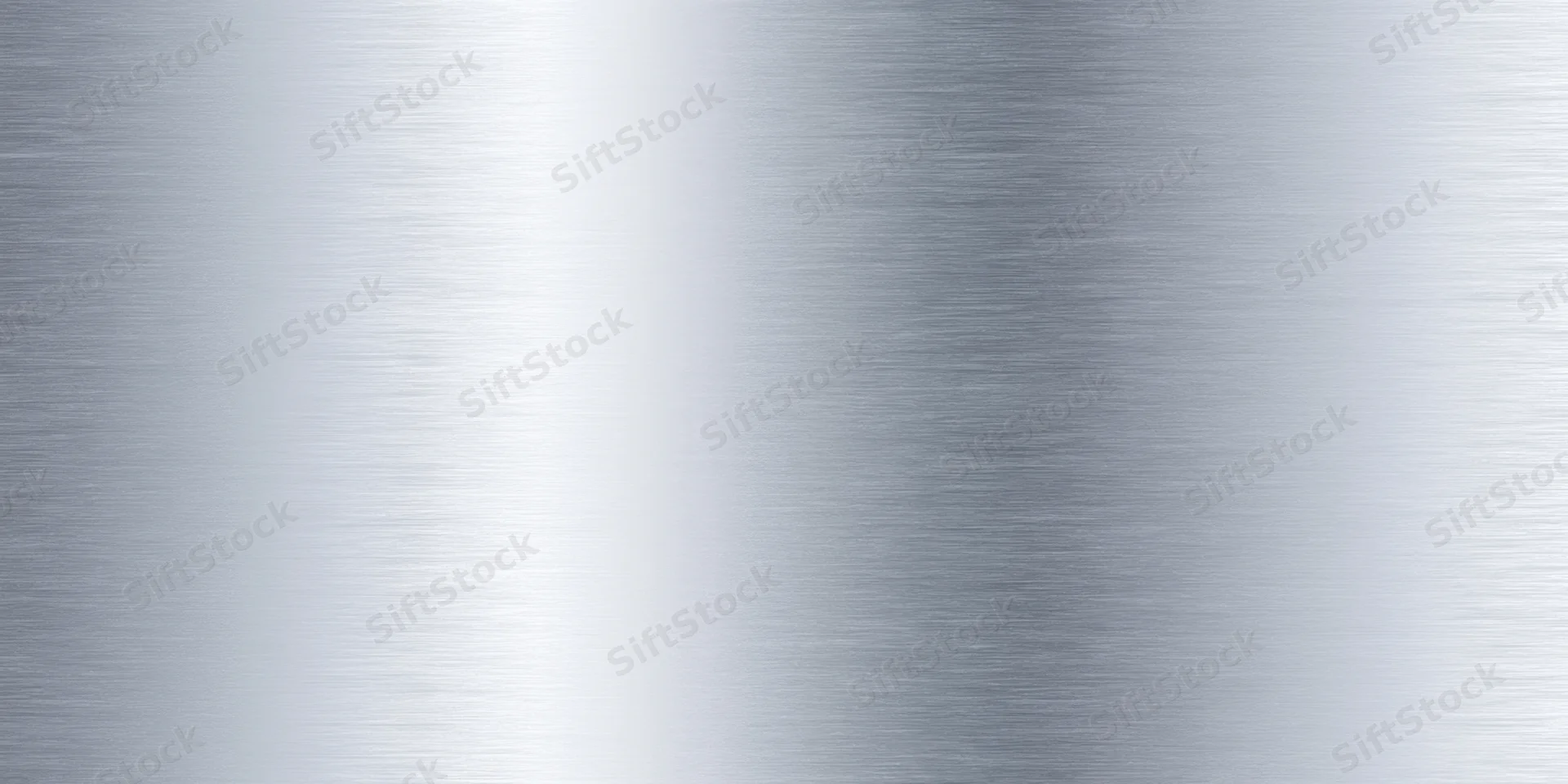 Brushed metal surface with subtle grain and soft reflectivity, showing a smooth metallic texture with even lighting and slight sheen