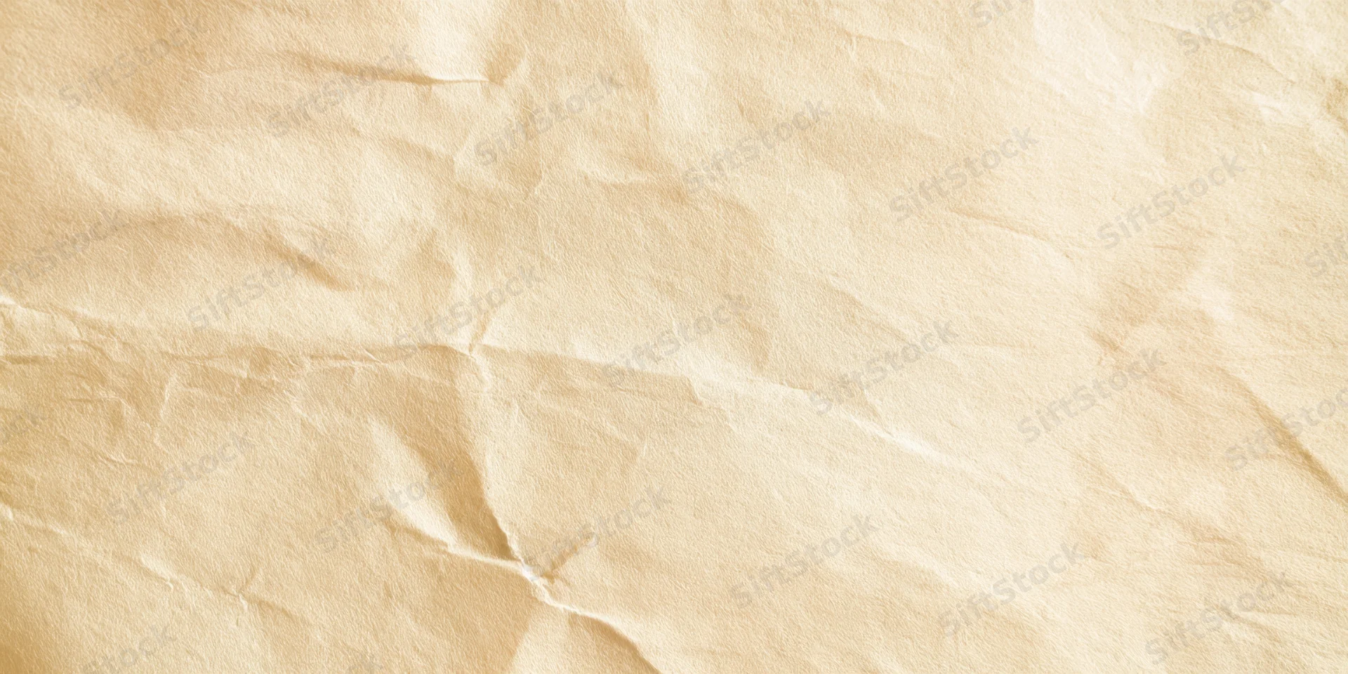 Pale beige parchment with subtle wrinkles and creases filling the frame