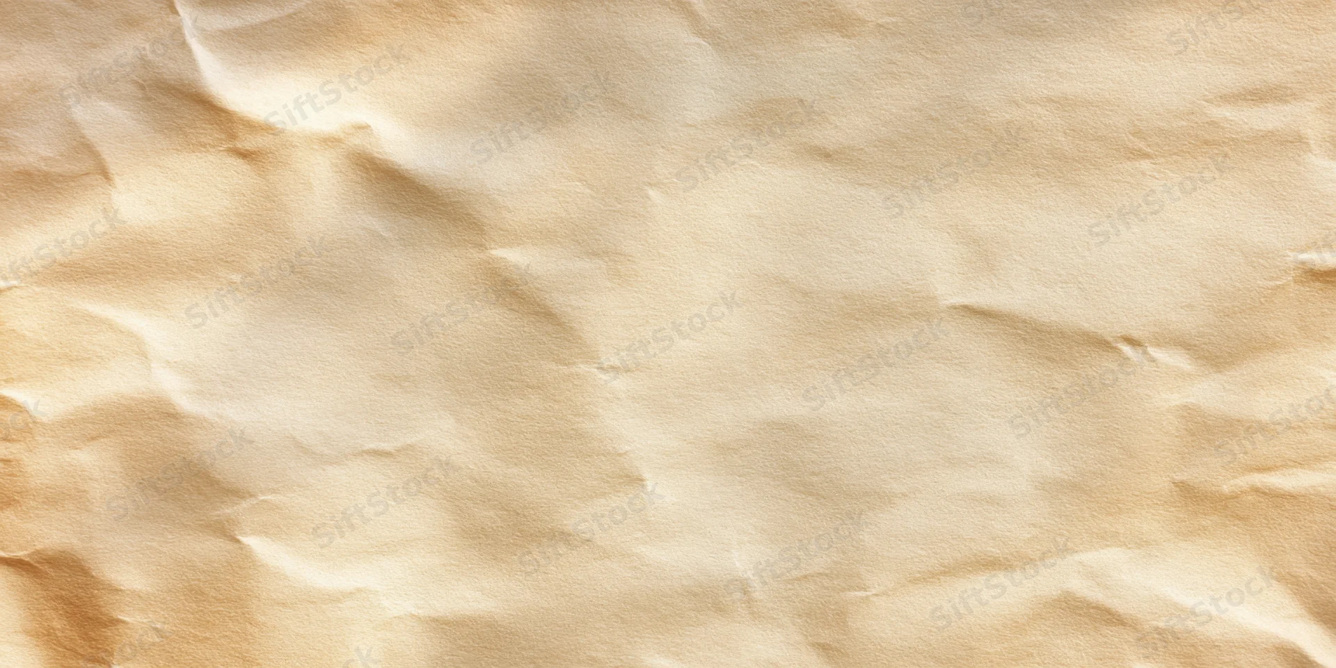 Pale beige parchment with subtle wrinkles and creases filling the frame