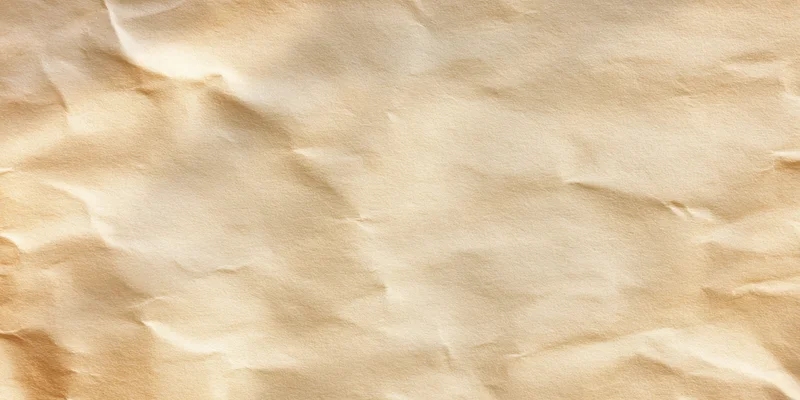 Pale beige parchment with subtle wrinkles and creases filling the frame