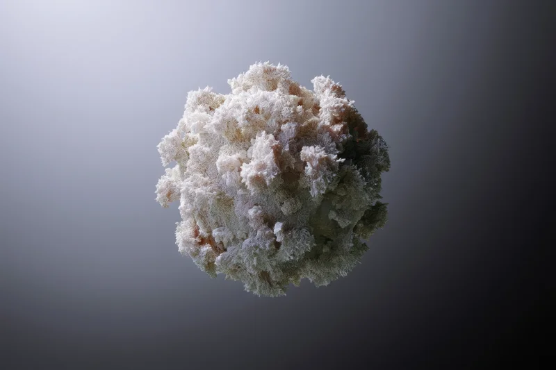 Detailed 3d model of a virus structure isolated on gradient background