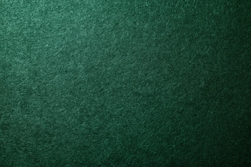 Close-up flat lay of deep forest green felt surface with visible texture and grain