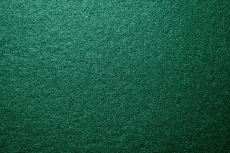 Close-up flat lay of deep forest green felt surface