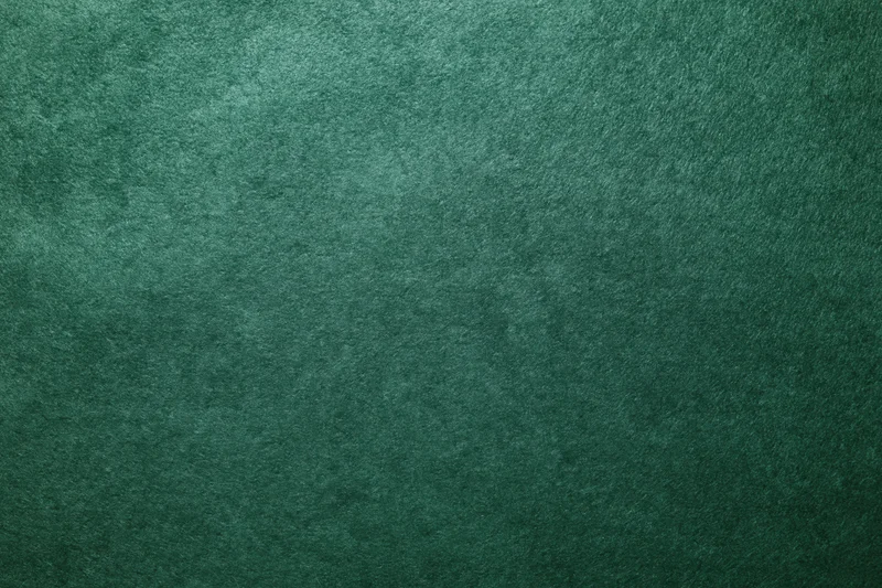 Close-up flat lay of deep forest green felt surface