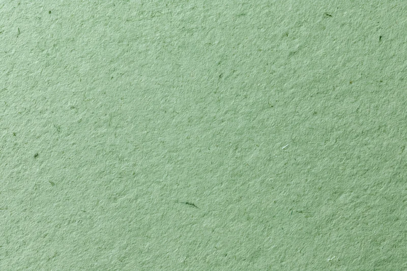 Close-up flat lay of a sheet of sage green recycled cardstock with visible fibers and textured surface