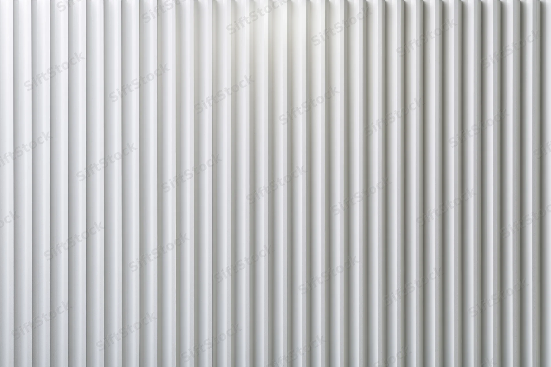 White ribbed panel surface filling the frame in a flat lay closeup