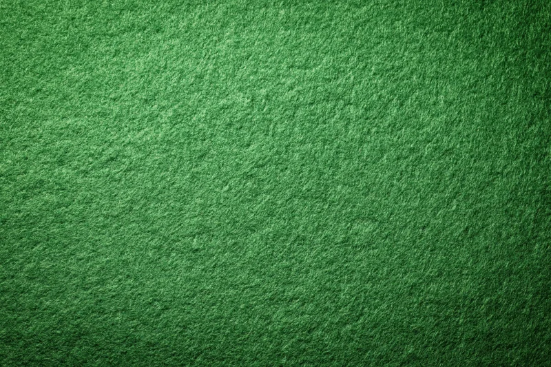 Close-up flat lay of green felt fabric texture filling the frame