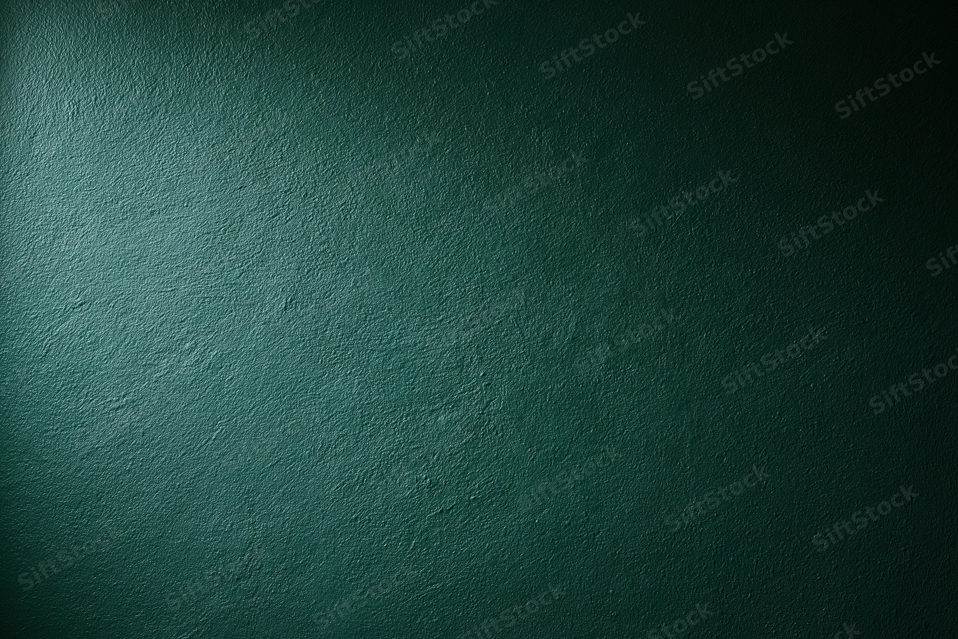 Dark forest green painted wall surface in close-up flat shot with visible texture and subtle lighting gradient