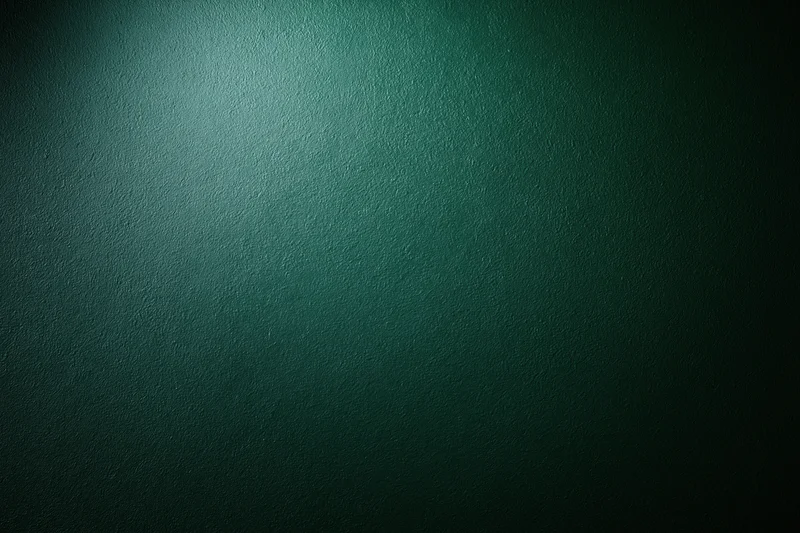 Dark forest green painted wall surface in close-up flat view