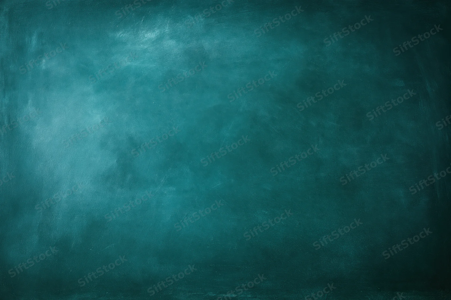 Worn chalkboard surface with smudged green texture and visible residue, flat closeup view