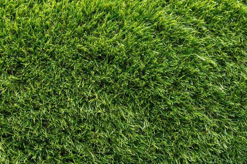 Dense artificial turf surface viewed from overhead in a flat lay arrangement