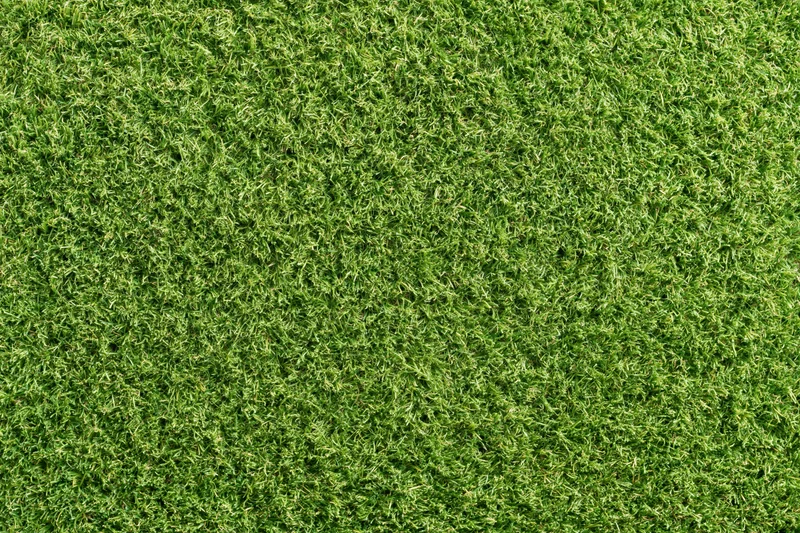 Close-up overhead view of dense artificial turf surface