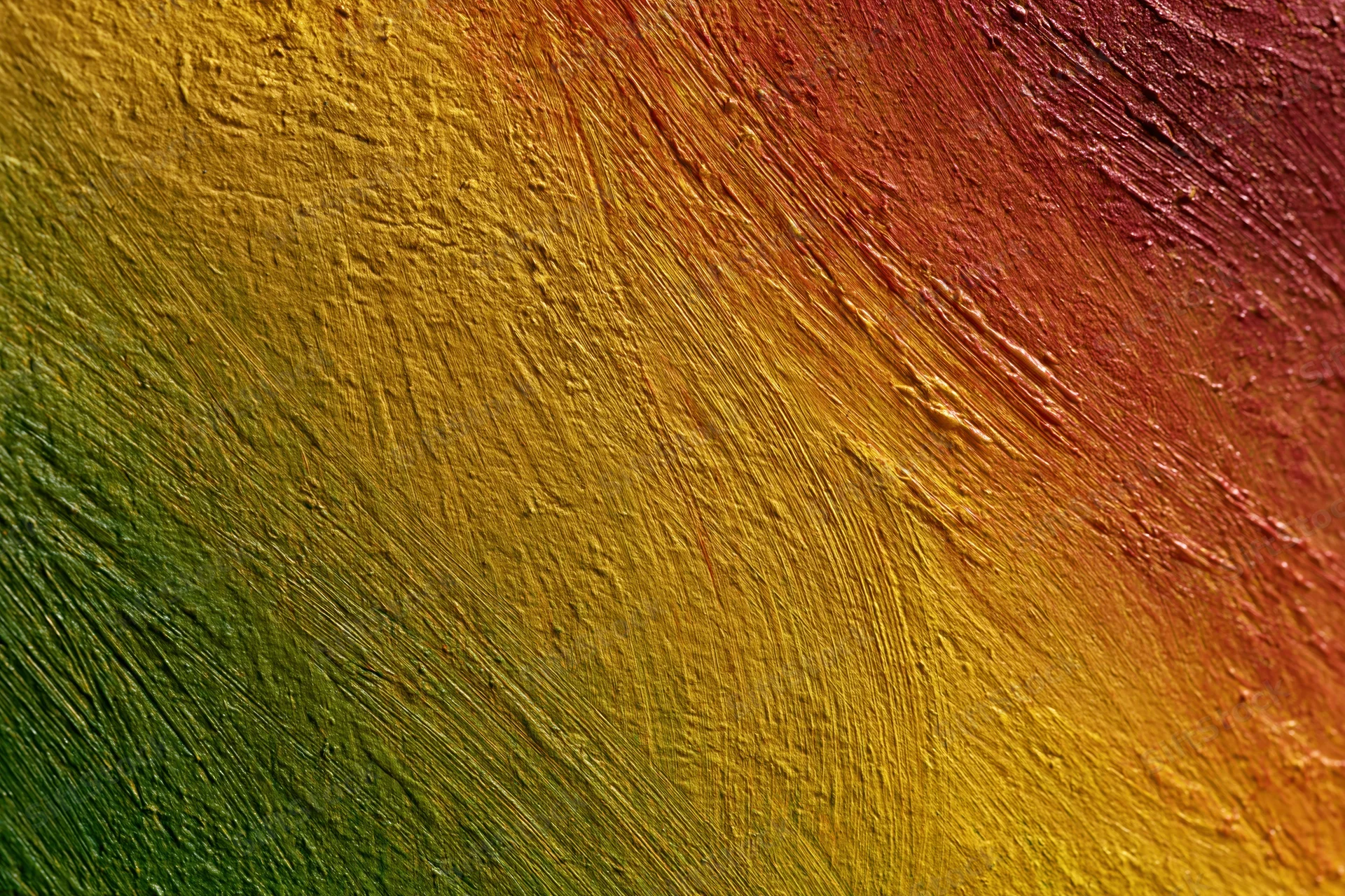 Abstract painted wall surface with diagonal brushstroke texture and warm color gradient