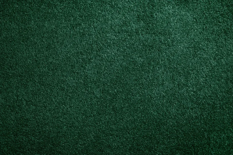 Close-up of dark forest green velvet or suede fabric surface