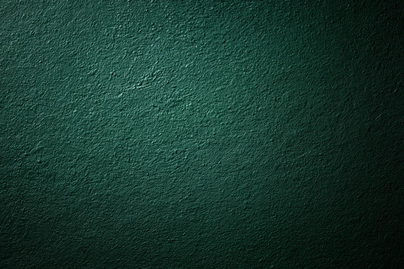 Close-up of dark forest green painted wall surface with textured finish