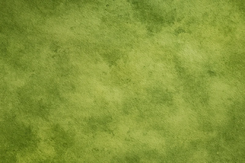 Close-up of a mottled green painted canvas surface