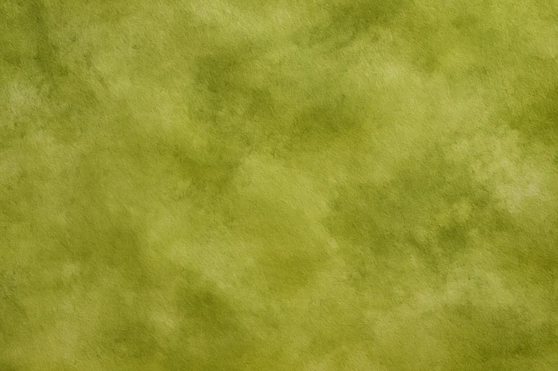 Mottled green painted canvas surface in close-up view