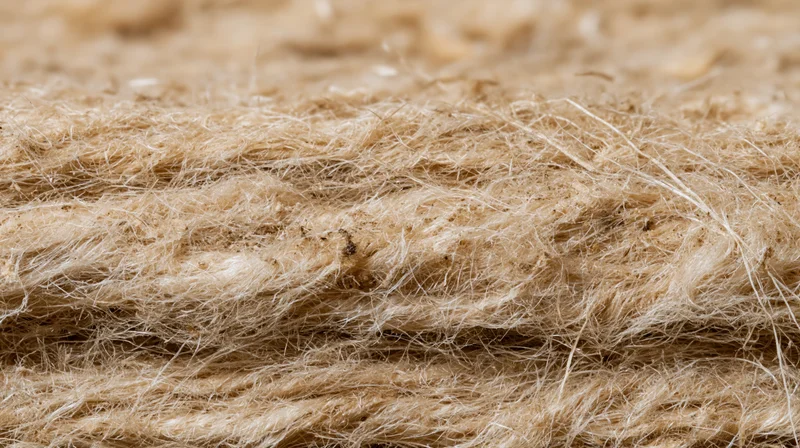 Close-up of dry natural plant fibers bundled together showing texture and strands