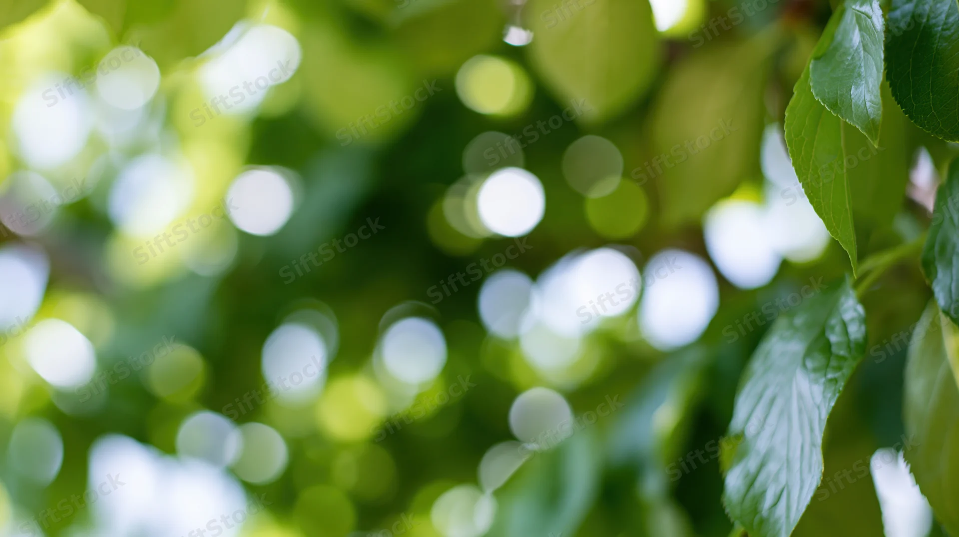 Sunlight filtering through dense green leaves in a garden
