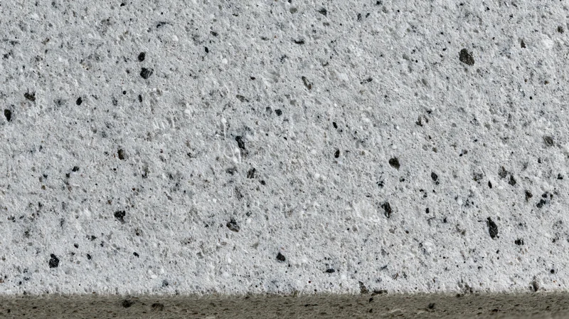 Close-up of polished concrete surface with embedded aggregate speckles