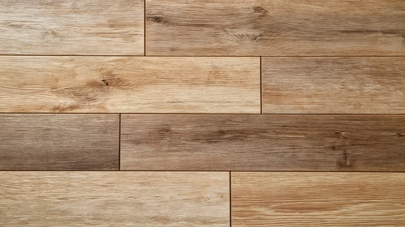 Horizontal wooden floorboard planks arranged in a flat lay pattern for interior flooring