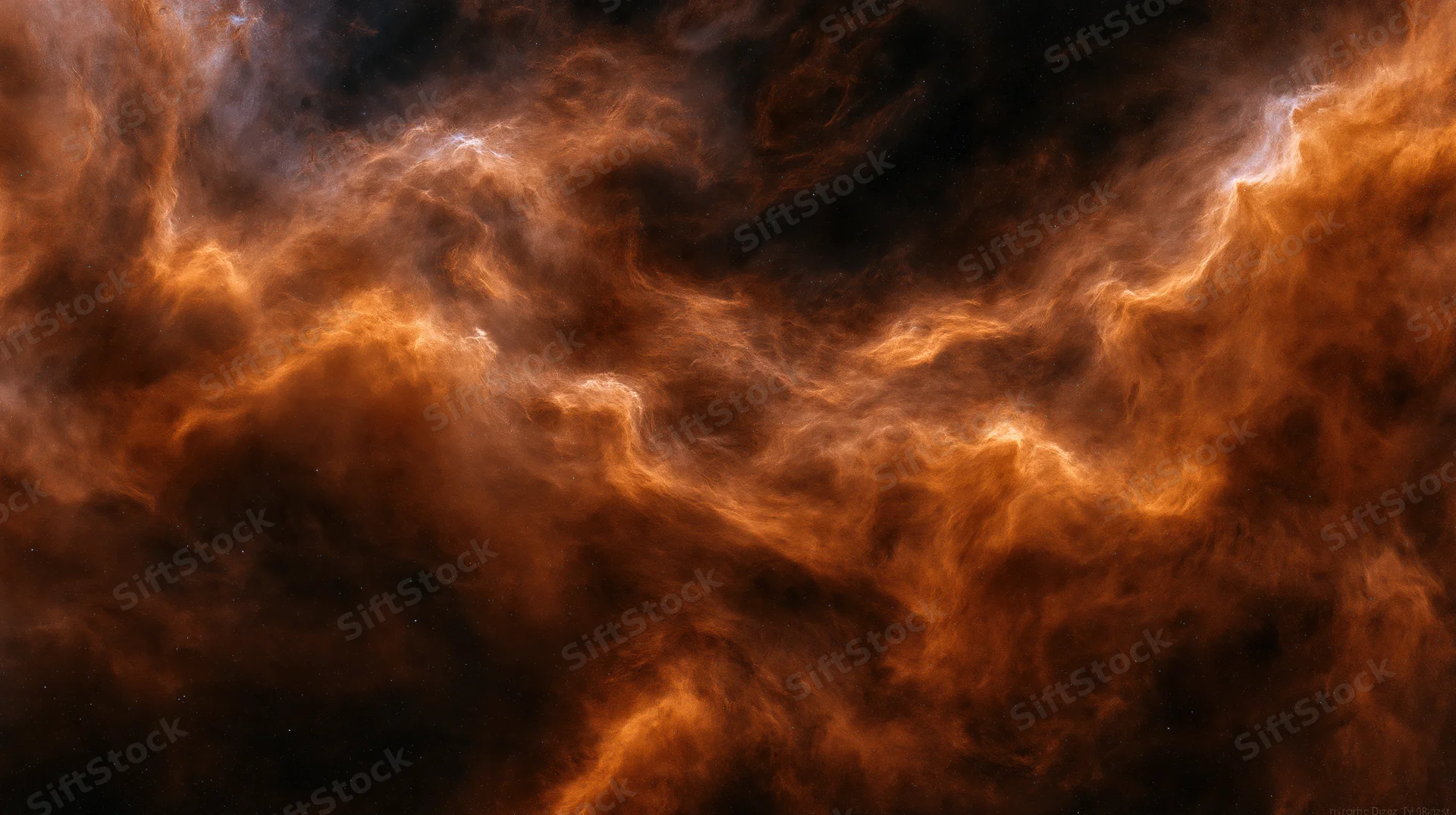 Glowing nebula cloud filling the frame in deep space