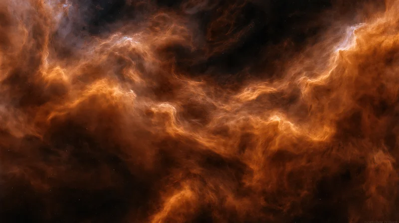 Glowing nebula cloud filling the frame in deep space