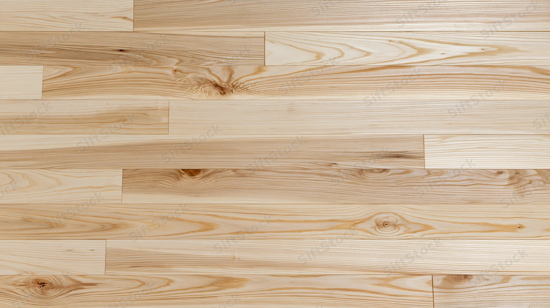 Light blonde hardwood floor planks arranged in a seamless pattern filling the frame